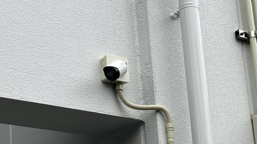 バレット型防犯カメラの設置写真
